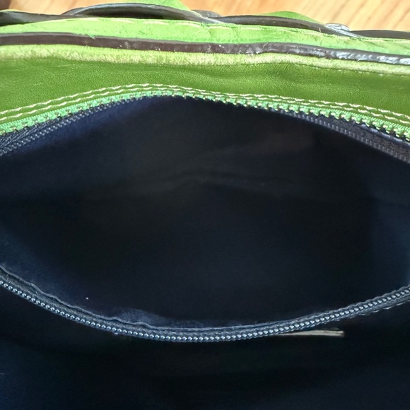 COACH HAMPTON PEBBLED LEATHER BRAIDED SATCHEL LIME GREEN #F13084 - Picture 11 of 12